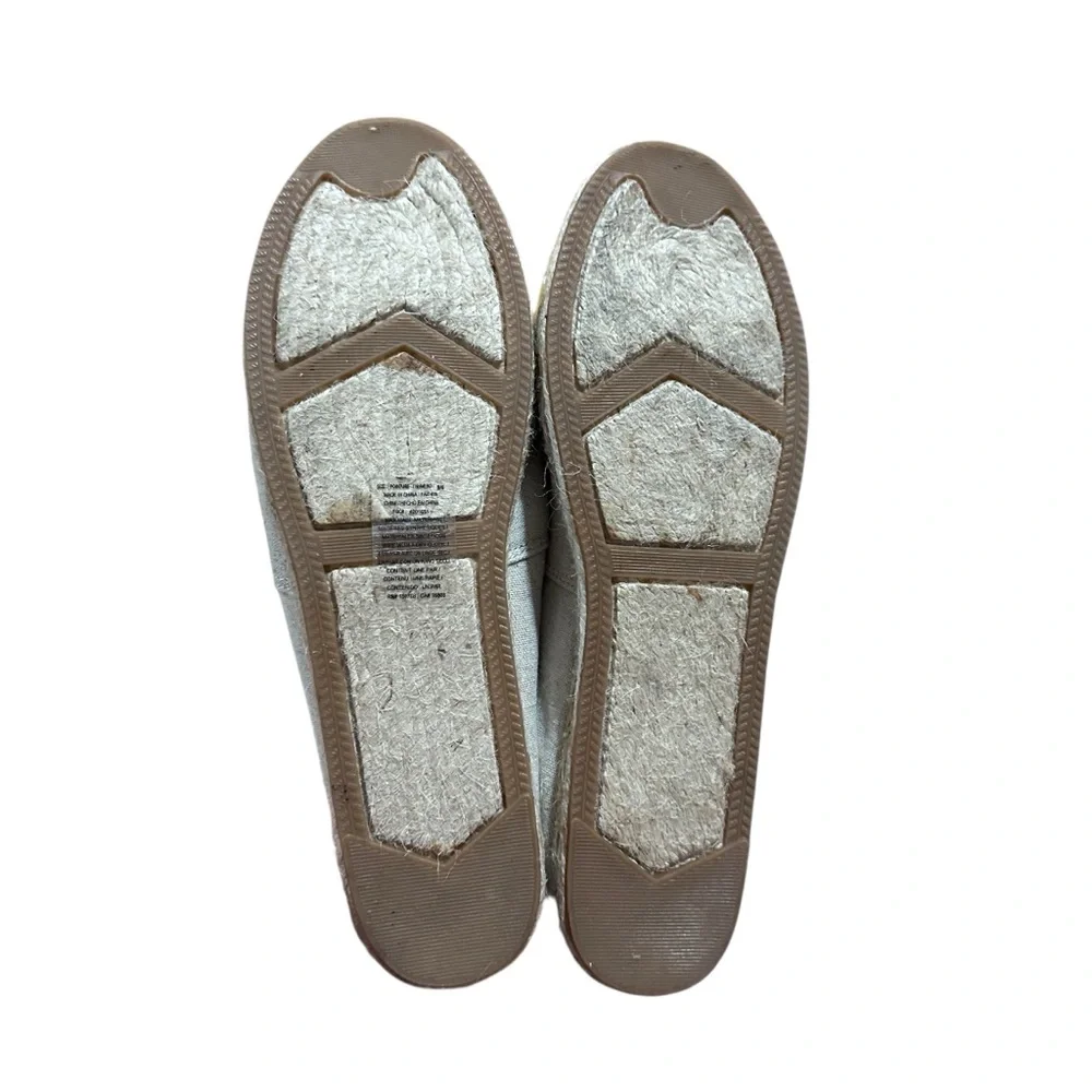 Avon Cushion Walk Pineapple Espadrilles Canvas Flats Slip‎ On Size 9